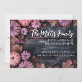 Erntedank Dinner Rustic Pumpkin Einladung (Rückseite)