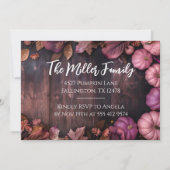 Erntedank Dinner Rustic Pumpkin Einladung (Rückseite)