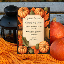 Erntedank Dinner Rustikale Fall Pumpkin