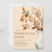 Erntedank Dinner Rustikale Herbst Freundlichkeit Einladung (Vorderseite)