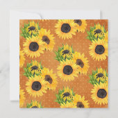 Erntedank Dinner Rustikale Sonnenblume Kürbis Einladung (Rückseite)