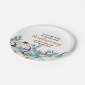 Erntedank Dinner Scripture Pumpkin Patch Pappteller (Schrägansicht)