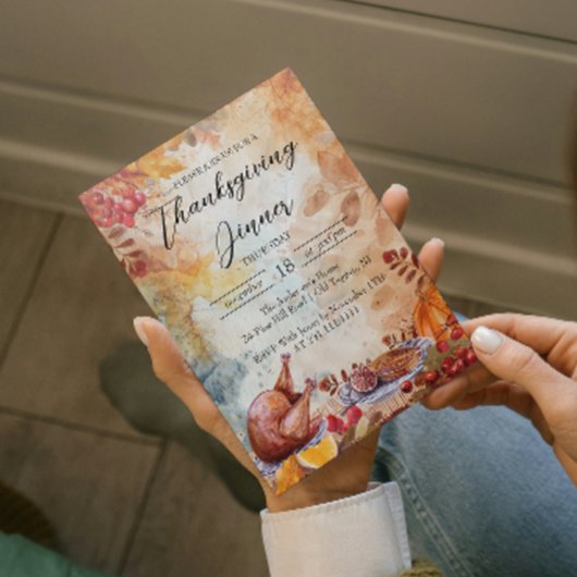 Erntedank Dinner Table and Fall Movies Einladung