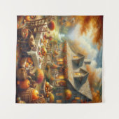 Erntedank Dinner Tapestry Wandteppich (Vorderseite (Horizontal))