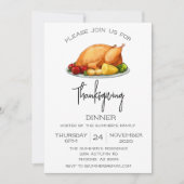 Erntedank Dinner Türkei Einladung (Vorderseite)