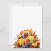 Erntedank Dinner Türkei Fall Moderner Chic Einladung (Rückseite)