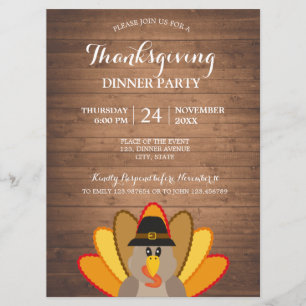 Erntedank Dinner Türkei Holzfäller Eintrittskarte Einladung