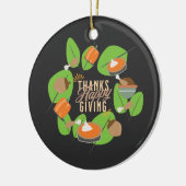 Erntedank Dinner Türkei Pumpkin Fall Greenery Keramik Ornament (Links)