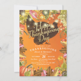 Erntedank Dinner Türkei Pumpkins & Herbstlaube Einladung