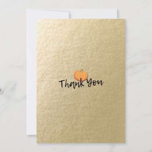 Erntedank Dinner Türkei Pumpkins & Herbstlaube Einladung (Rückseite)