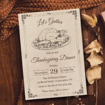 Erntedank Dinner Türkei Rustikaler Vintager Fall