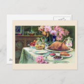 "Erntedank Dinner" Vintage Postkarte (Vorne/Hinten)