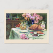 "Erntedank Dinner" Vintage Postkarte (Vorderseite)