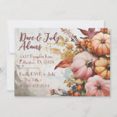 Erntedank Dinner Wasserfarbe Pumpkin Einladung (Rückseite)