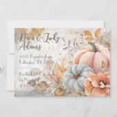 Erntedank Dinner Wasserfarbe Pumpkin Einladung (Rückseite)