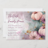 Erntedank Dinner Wasserfarbe Pumpkin Einladung (Rückseite)