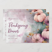 Erntedank Dinner Wasserfarbe Pumpkin Einladung (Vorne/Hinten)