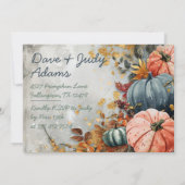Erntedank Dinner Wasserfarbe Pumpkin Einladung (Rückseite)