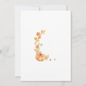 Erntedank Dinner Wasserfarbe Pumpkin Einladung (Rückseite)