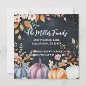 Erntedank Dinner Wasserfarbenpumpen Einladung (Rückseite)