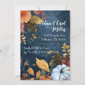 Erntedank Dinner Wasserfarbenpumpen Einladung (Rückseite)