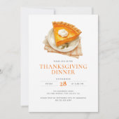 Erntedank Dinner Weinkeller Kürbiskuchen Kariert Einladung (Vorderseite)