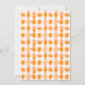 Erntedank Dinner Weinkeller Kürbiskuchen Kariert Einladung (Rückseite)