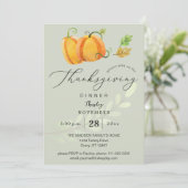 Erntedank Dinner Weinkeller Pumpkin Duo Olivenöl I Einladung (Stehend Vorderseite)