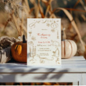 Erntedank Dinner whimsical Einladung