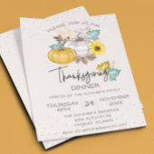 Erntedank Dinner White Glitzer Pumpkin Budget Flyer