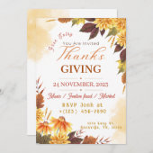 Erntedank DinnerEinladung Einladung (Vorne/Hinten)