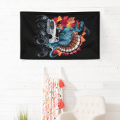 Erntedank Dinosaur T-Rex Monster Truck Banner (Insitu)