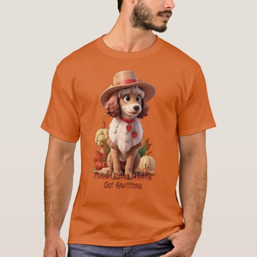 Erntedank Dog Poodle T-Shirt (Vorderseite)