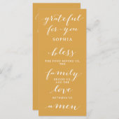 Erntedank Doppelseitiges Menü und Platzkarte Beten Menükarte (Vorne/Hinten)