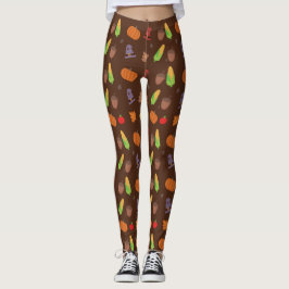 Erntedank-Druck-Leggings Leggings