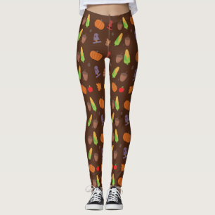 Erntedank-Druck-Leggings Leggings