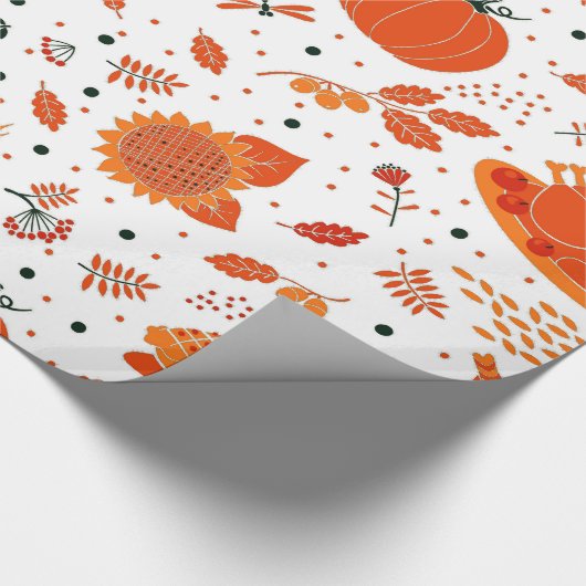 Erntedank Dunner Muster Holiday Packpapier (Ecke)