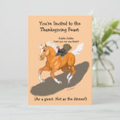 Erntedank-Durchgehen die Türkei u. Pferdeeinladung Einladung (Stehend Vorderseite)