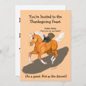 Erntedank-Durchgehen die Türkei u. Pferdeeinladung Einladung (Vorne/Hinten)