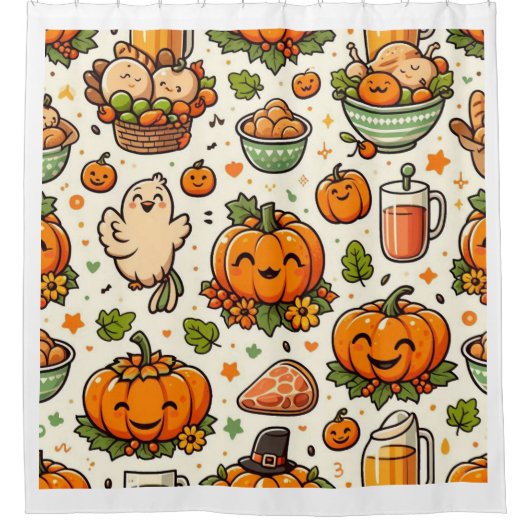 Erntedank Duschvorhang (Vorderseite)