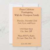 Erntedank Eat Schweinefleisch Türkei Einladung (Rückseite)