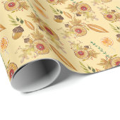 Erntedank-Eiche Herbststimmung Wasserfarbe Geschenkpapier (Rolleneckpunkt)