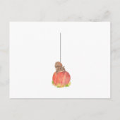 Erntedank Eichhörnchen auf Pumpkin Postkarte (Rückseite)