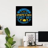 Erntedank - Eine Optimistin beginnt mit einer neue Poster (Heimbüro)