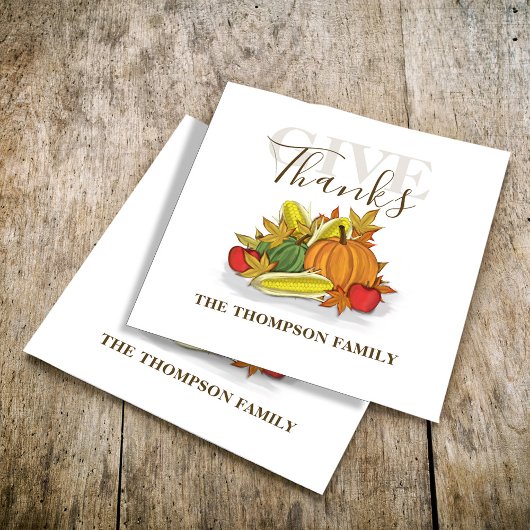 Erntedank Einfache Herbsternte Danke Serviette