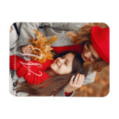 Erntedank Einfache Monogram Message Family Foto Magnet (Horizontal)