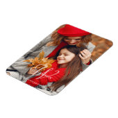Erntedank Einfache Monogram Message Family Foto Magnet (Linke Seite)