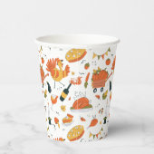 Erntedank Einfaches Party Pumpkins Türkei Weinkult Pappbecher (Rechts)