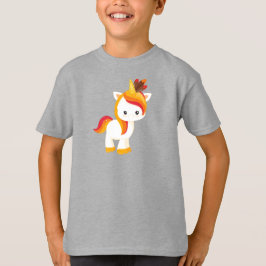 Erntedank Einhorn, Niedliches Einhorn, Federn T-Shirt