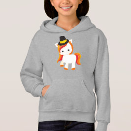 Erntedank Einhorn, Niedliches Einhorn, Pilgerhut Hoodie